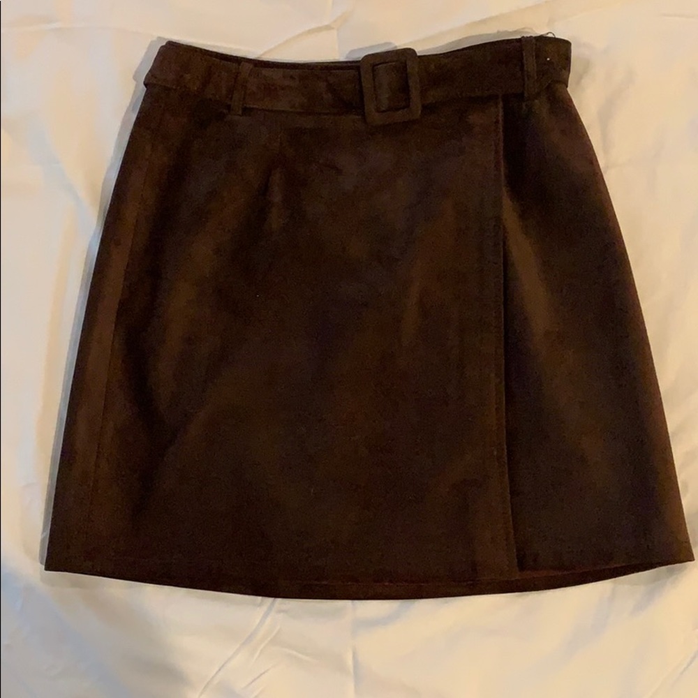 Suede skirt
